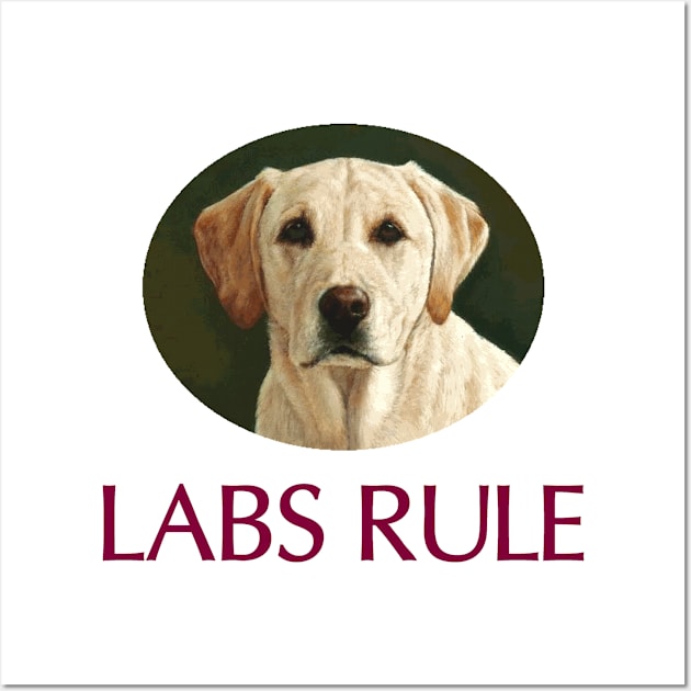 Yellow Labs Rule Wall Art by Naves